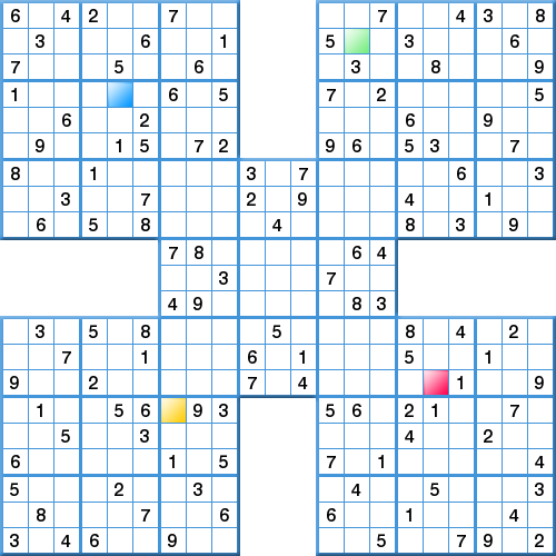 Prize Samurai Sudoku - Competition - Hard