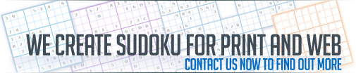 We create Sudoku for print and web. Contact us now to find out more